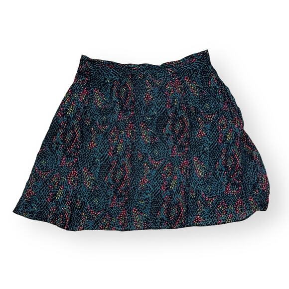 NWT Reiss Skyla Reptile Print Wrap Mini Skirt Womens Size 4 Green Lined $220 - Picture 7 of 8
